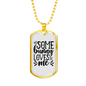 Some Bunny Loves Me Christian Necklace Stainless Steel or 18k Gold Dog Tag 24" Chain-Express Your Love Gifts