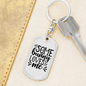 Some Bunny Loves Me Keychain Stainless Steel or 18k Gold Dog Tag Keyring-Express Your Love Gifts