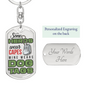 Some Heros Wear Capes Dog Tag Swivel Keychain Dog Tag Stainless Steel or 18k Gold-Express Your Love Gifts
