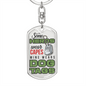 Some Heros Wear Capes Dog Tag Swivel Keychain Dog Tag Stainless Steel or 18k Gold-Express Your Love Gifts