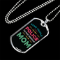 Some People Call Me Police Mom Necklace Stainless Steel or 18k Gold Dog Tag 24"-Express Your Love Gifts