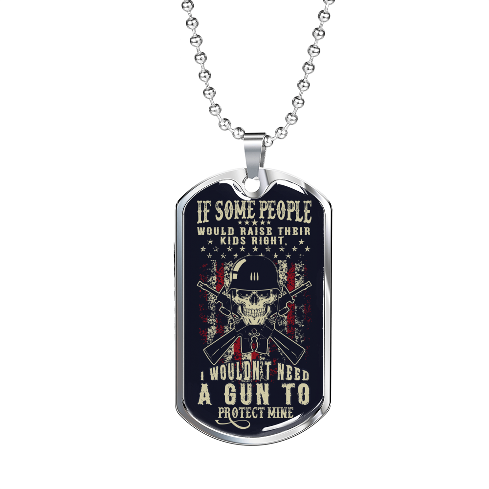 Some People Dog Tag Stainless Steel or 18k Gold 24" Chain-Express Your Love Gifts
