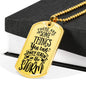 Some Things In The Storm Necklace Stainless Steel or 18k Gold Dog Tag 24" Chain-Express Your Love Gifts