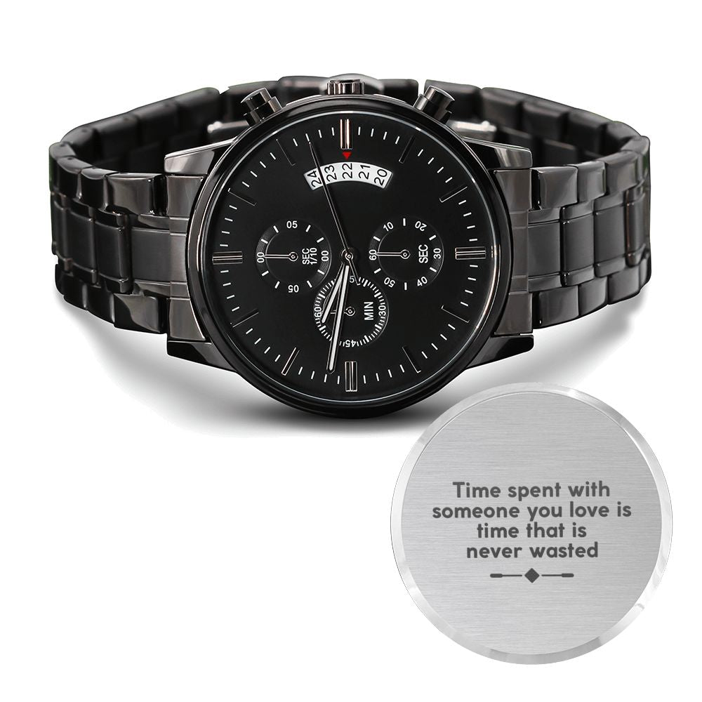 Someone You Love Engraved Multifunction Analog Stainless Steel Chronograph Men's Watch W Copper Dial-Express Your Love Gifts