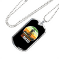 Sometimes Is All You Need Cycling Necklace Stainless Steel or 18k Gold Dog Tag 24"-Express Your Love Gifts
