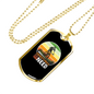 Sometimes Is All You Need Cycling Necklace Stainless Steel or 18k Gold Dog Tag 24"-Express Your Love Gifts