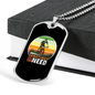 Sometimes Is All You Need Cycling Necklace Stainless Steel or 18k Gold Dog Tag 24"-Express Your Love Gifts