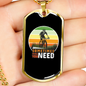 Sometimes Is All You Need Cycling Necklace Stainless Steel or 18k Gold Dog Tag 24"-Express Your Love Gifts