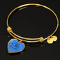 Song of Solomon Heart Bangle Stainless Steel or 18k Gold 18-22"-Express Your Love Gifts