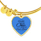 Song of Solomon Heart Bangle Stainless Steel or 18k Gold 18-22"-Express Your Love Gifts