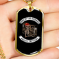 Sons Of The Highway Trucker Dog Tag Stainless Steel or 18k Gold 24" Chain-Express Your Love Gifts
