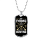 Soon To Go Hunting Necklace Stainless Steel or 18k Gold Dog Tag 24" Chain-Express Your Love Gifts