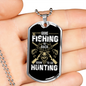 Soon To Go Hunting Necklace Stainless Steel or 18k Gold Dog Tag 24" Chain-Express Your Love Gifts
