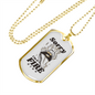 Sorry I'm a Fire Sign Zodiac Necklace Stainless Steel or 18k Gold Dog Tag 24" Chain-Express Your Love Gifts