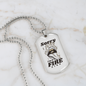 Sorry I'm a Fire Sign Zodiac Necklace Stainless Steel or 18k Gold Dog Tag 24" Chain-Express Your Love Gifts