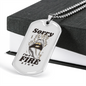 Sorry I'm a Fire Sign Zodiac Necklace Stainless Steel or 18k Gold Dog Tag 24" Chain-Express Your Love Gifts