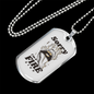 Sorry I'm a Fire Sign Zodiac Necklace Stainless Steel or 18k Gold Dog Tag 24" Chain-Express Your Love Gifts