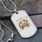 Sorry I'm a Water Sign Zodiac Necklace Stainless Steel or 18k Gold Dog Tag 24" Chain-Express Your Love Gifts