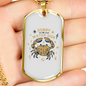 Sorry I'm a Water Sign Zodiac Necklace Stainless Steel or 18k Gold Dog Tag 24" Chain-Express Your Love Gifts