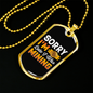 Sorry I'm Late Crypto Necklace Stainless Steel or 18k Gold Dog Tag 24" Chain-Express Your Love Gifts