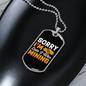 Sorry I'm Late Crypto Necklace Stainless Steel or 18k Gold Dog Tag 24" Chain-Express Your Love Gifts