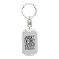 Sorry I'm Only Talking To Jesus Today Keychain Stainless Steel or 18k Gold Dog Tag Keyring-Express Your Love Gifts