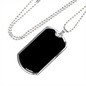 Source Necklace Stainless Steel or 18k Gold Dog Tag 24" Chain-Express Your Love Gifts