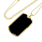 Source Necklace Stainless Steel or 18k Gold Dog Tag 24" Chain-Express Your Love Gifts