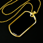 Source Necklace Stainless Steel or 18k Gold Dog Tag 24" Chain-Express Your Love Gifts