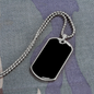 Source Necklace Stainless Steel or 18k Gold Dog Tag 24" Chain-Express Your Love Gifts