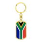 South Africa Flag Swivel Keychain Dog Tag Stainless Steel or 18k Gold-Express Your Love Gifts