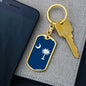 South Carolina State Flag Keychain Dog Tag Stainless Steel or 18k Gold-Express Your Love Gifts