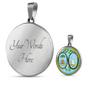 South Carolina State Seal Necklace Circle Pendant Stainless Steel or 18k Gold 18-22"-Express Your Love Gifts