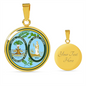 South Carolina State Seal Necklace Circle Pendant Stainless Steel or 18k Gold 18-22"-Express Your Love Gifts