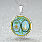South Carolina State Seal Necklace Circle Pendant Stainless Steel or 18k Gold 18-22"-Express Your Love Gifts
