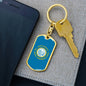 South Dakota State Flag Keychain Dog Tag Stainless Steel or 18k Gold-Express Your Love Gifts