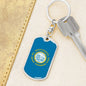 South Dakota State Flag Keychain Dog Tag Stainless Steel or 18k Gold-Express Your Love Gifts