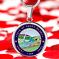 South Dakota State Seal Necklace Circle Pendant Stainless Steel or 18k Gold 18-22"-Express Your Love Gifts