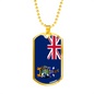 South Georgia Flag Necklace Stainless Steel or 18k Gold Dog Tag 24" Chain-Express Your Love Gifts