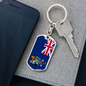 South Georgia Flag Swivel Keychain Dog Tag Stainless Steel or 18k Gold-Express Your Love Gifts