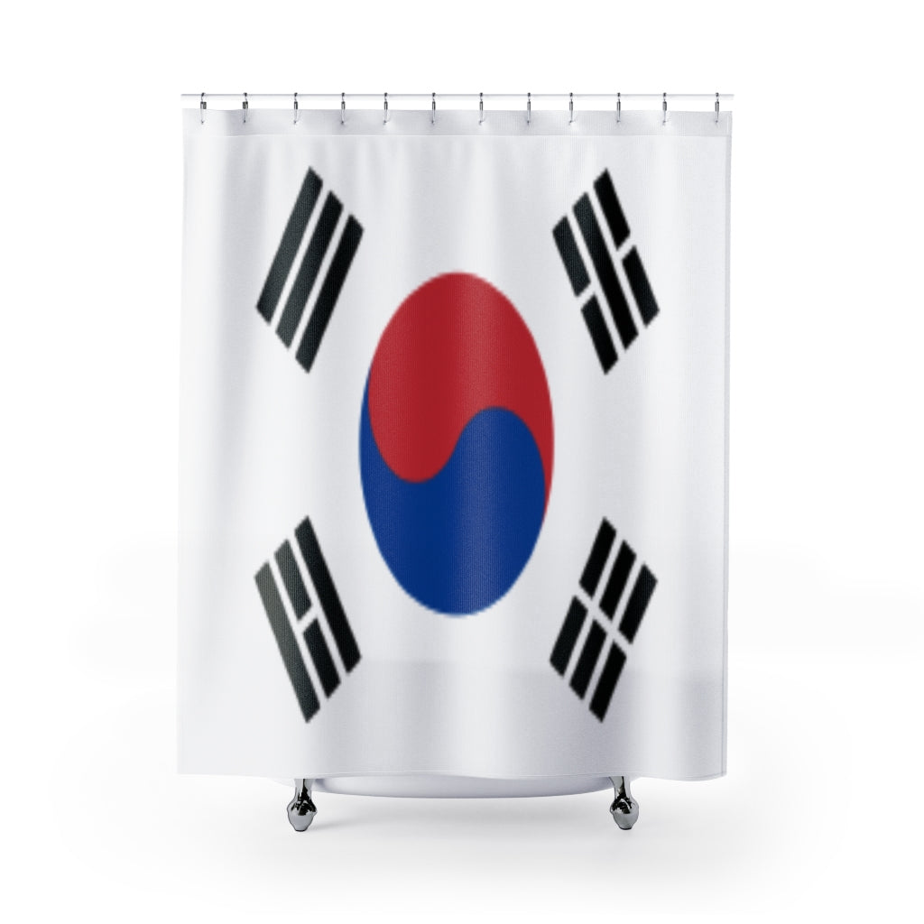 South Korea Flag Stylish Design 71" x 74" Elegant Waterproof Shower Curtain for a Spa-like Bathroom Paradise Exceptional Craftsmanship-Express Your Love Gifts