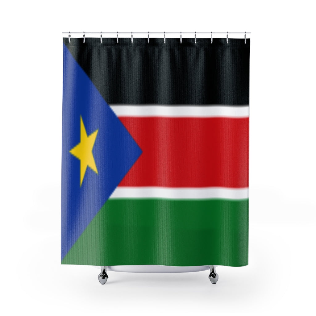 South Sudan Flag Stylish Design 71" x 74" Elegant Waterproof Shower Curtain for a Spa-like Bathroom Paradise Exceptional Craftsmanship-Express Your Love Gifts