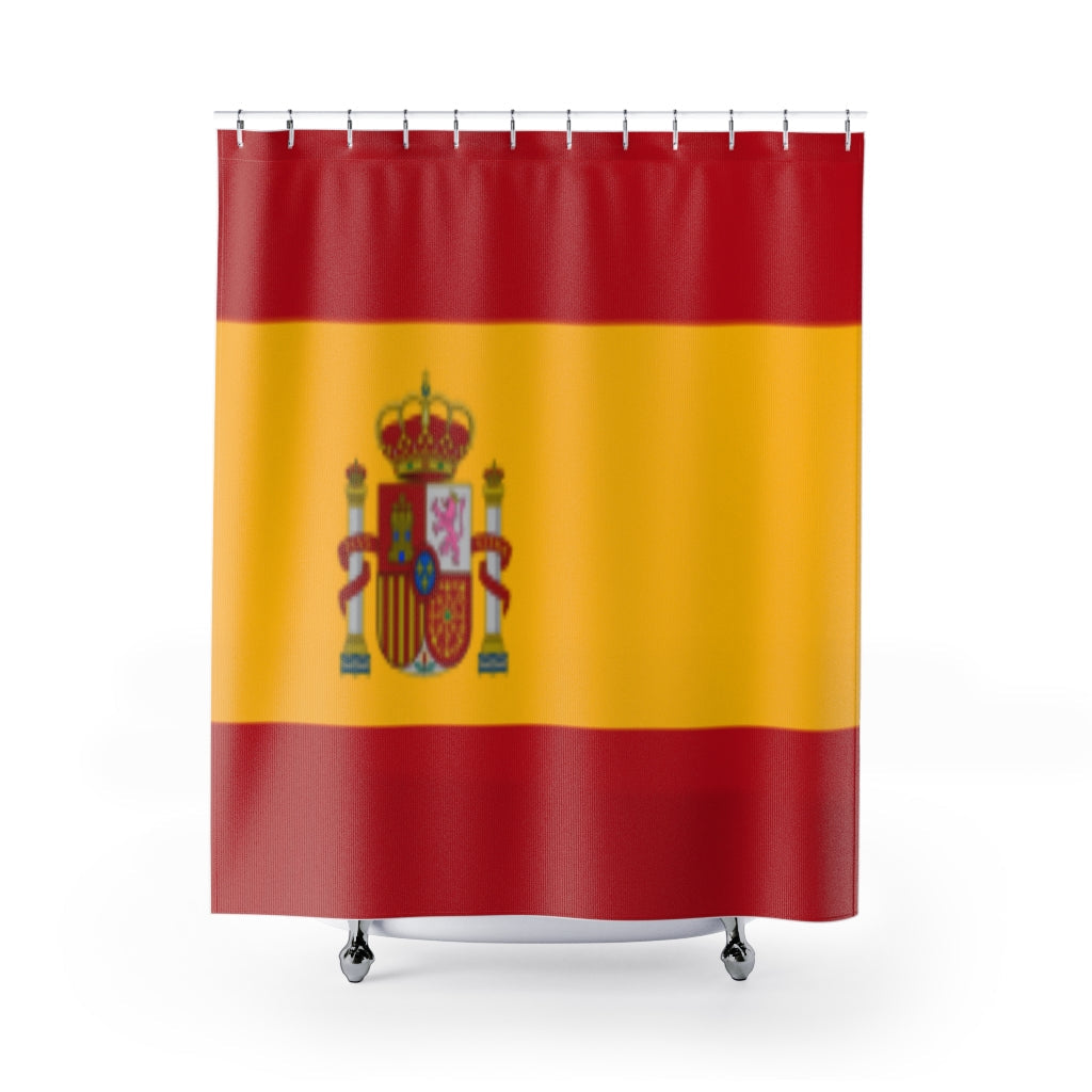 Spain Flag Stylish Design 71" x 74" Elegant Waterproof Shower Curtain for a Spa-like Bathroom Paradise Exceptional Craftsmanship-Express Your Love Gifts
