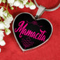 Spanish Gift Mamacita Heart Necklace Stainless Steel or 18k Gold Heart Pendant 18-22"-Express Your Love Gifts