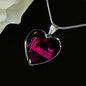 Spanish Gift Mamacita Heart Necklace Stainless Steel or 18k Gold Heart Pendant 18-22"-Express Your Love Gifts
