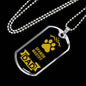 Spanish Mastiff Dad Dog Necklace Stainless Steel or 18k Gold Dog Tag W 24" Dog Owner Lover-Express Your Love Gifts
