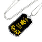 Spanish Mastiff Dad Dog Necklace Stainless Steel or 18k Gold Dog Tag W 24" Dog Owner Lover-Express Your Love Gifts