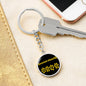 Spanish Mastiff Mama Circle Keychain Stainless Steel or 18k Gold Dog Mom Pendant-Express Your Love Gifts