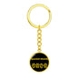 Spanish Mastiff Mama Circle Keychain Stainless Steel or 18k Gold Dog Mom Pendant-Express Your Love Gifts