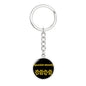 Spanish Mastiff Mama Circle Keychain Stainless Steel or 18k Gold Dog Mom Pendant-Express Your Love Gifts